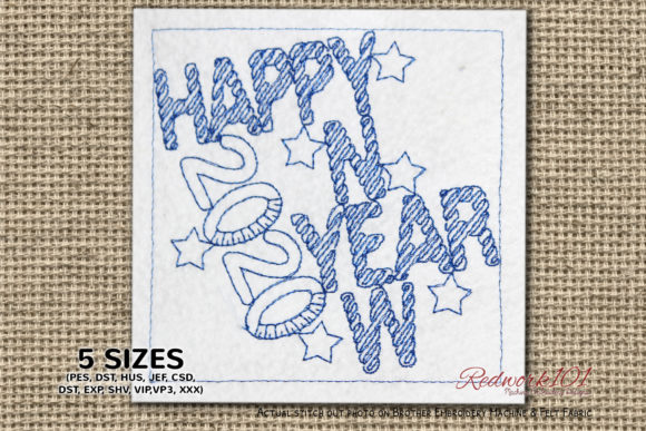 Happy New Year with Stary Background: An Embroidery Designer's Review