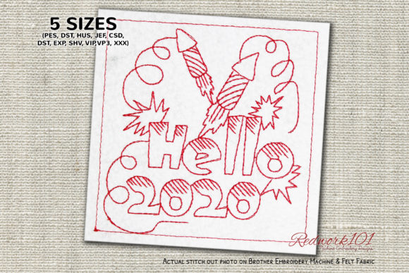 Hello 2020 Firework Redwork: A Seller's Review