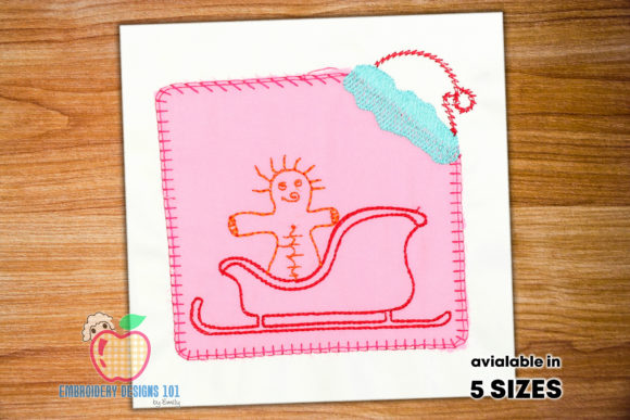 Sleigh Made for the Christmas Applique
