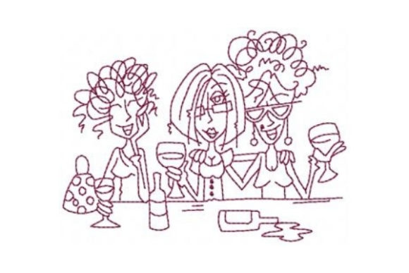Wine Friends Embroidery Design Review